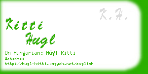 kitti hugl business card
